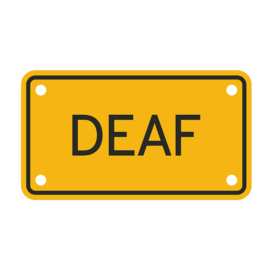ALUMINUM PLATE: Deaf