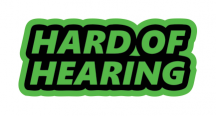 HARD OF HEARING :: FLUORESCENT GREEN STICKER