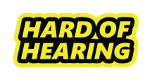 HARD OF HEARING :: FLUORESCENT YELLOW STICKER