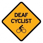 .DEAF CYCLIST + BIKELOGO :: STICKER