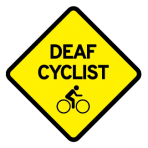 .DEAF CYCLIST + BIKELOGO :: STICKER FLUORESCENT